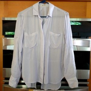 Bella Dahl Tie-back Pocket Button Blouse